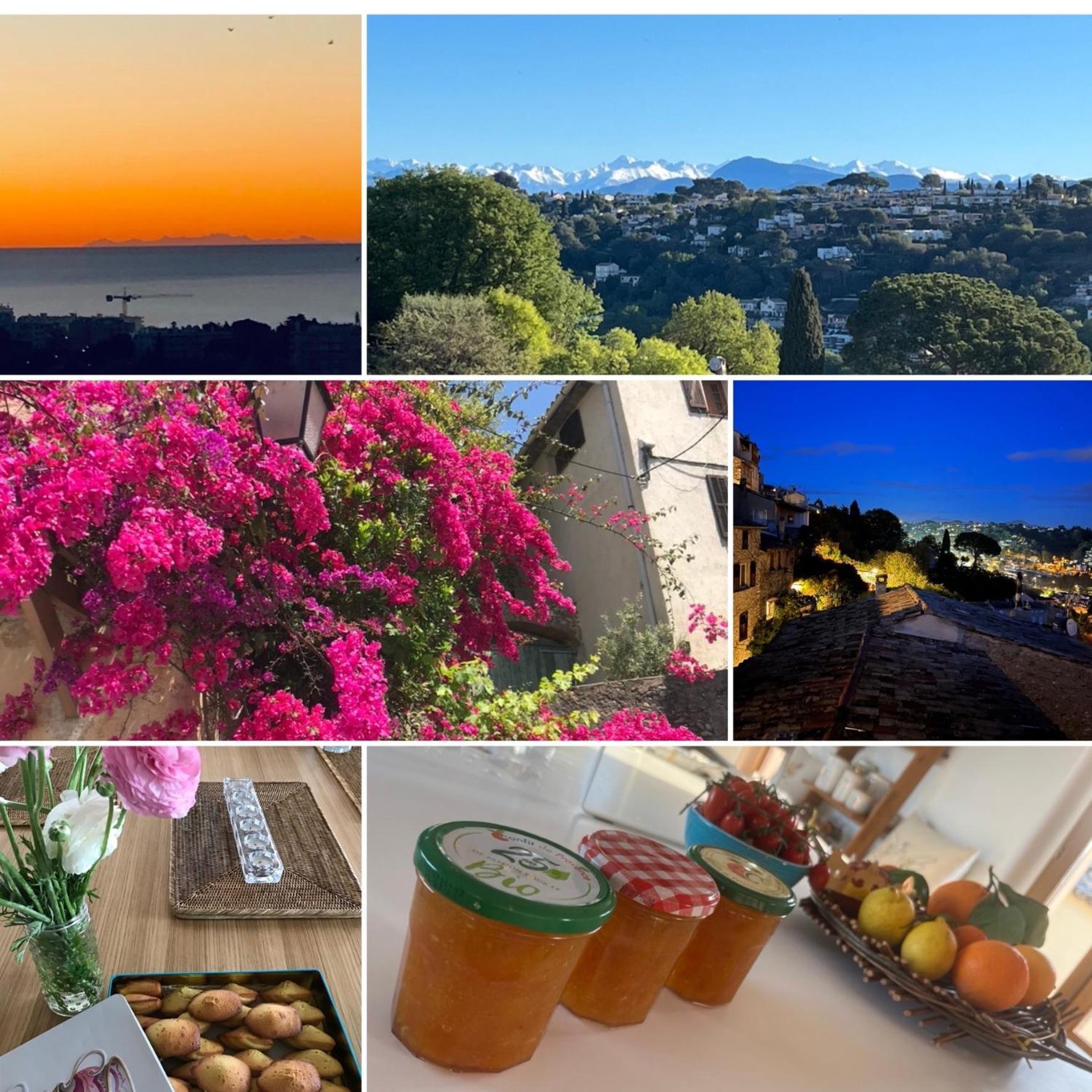 Апартаменты Bed & Breakfast Les Hauts De Cagnes Vue Mer Et Montagne Экстерьер фото